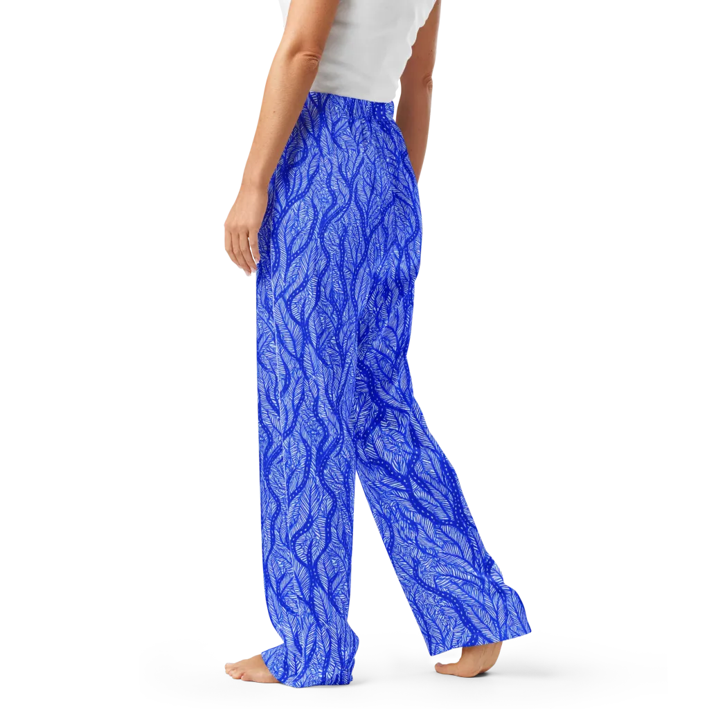 Bluevine Reverie on Women's Pajama Pants — Left