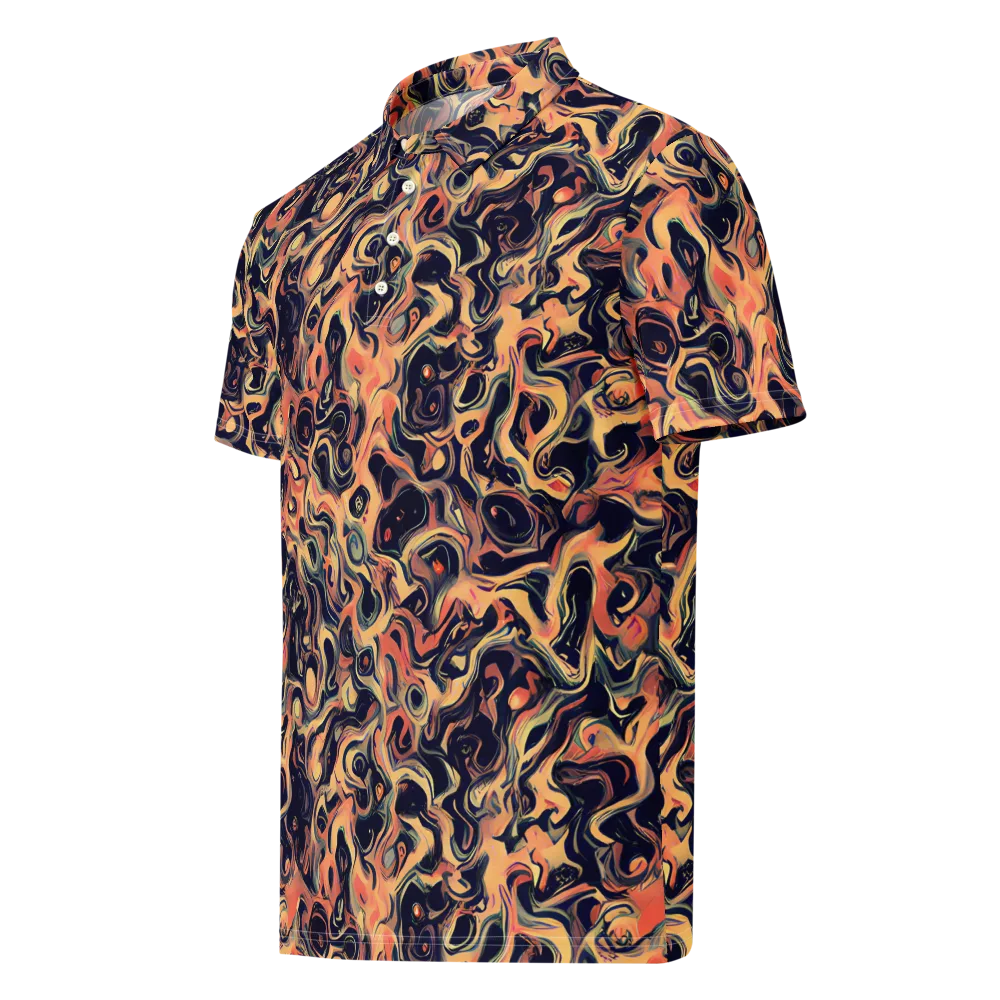 Navy Inferno on Men's Slim Fit Polo Shirt — Left Front