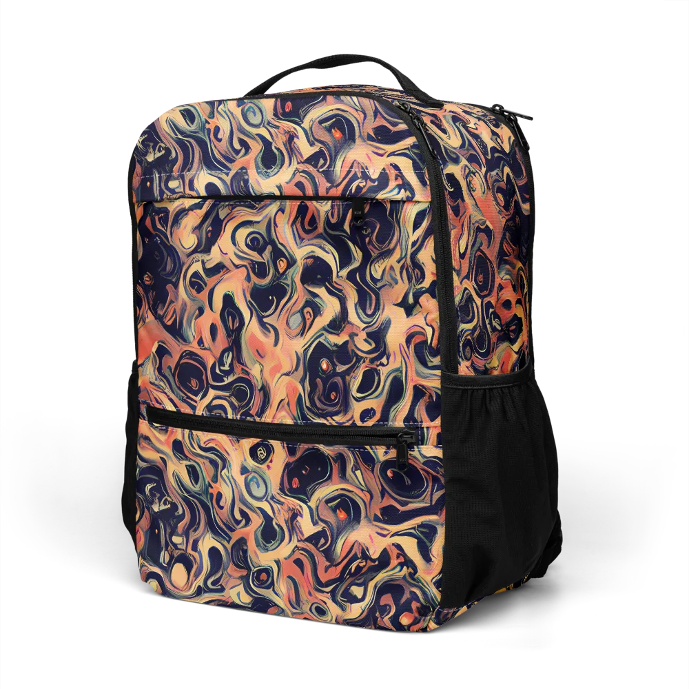 Navy Inferno on Utility Backpack — Left Front