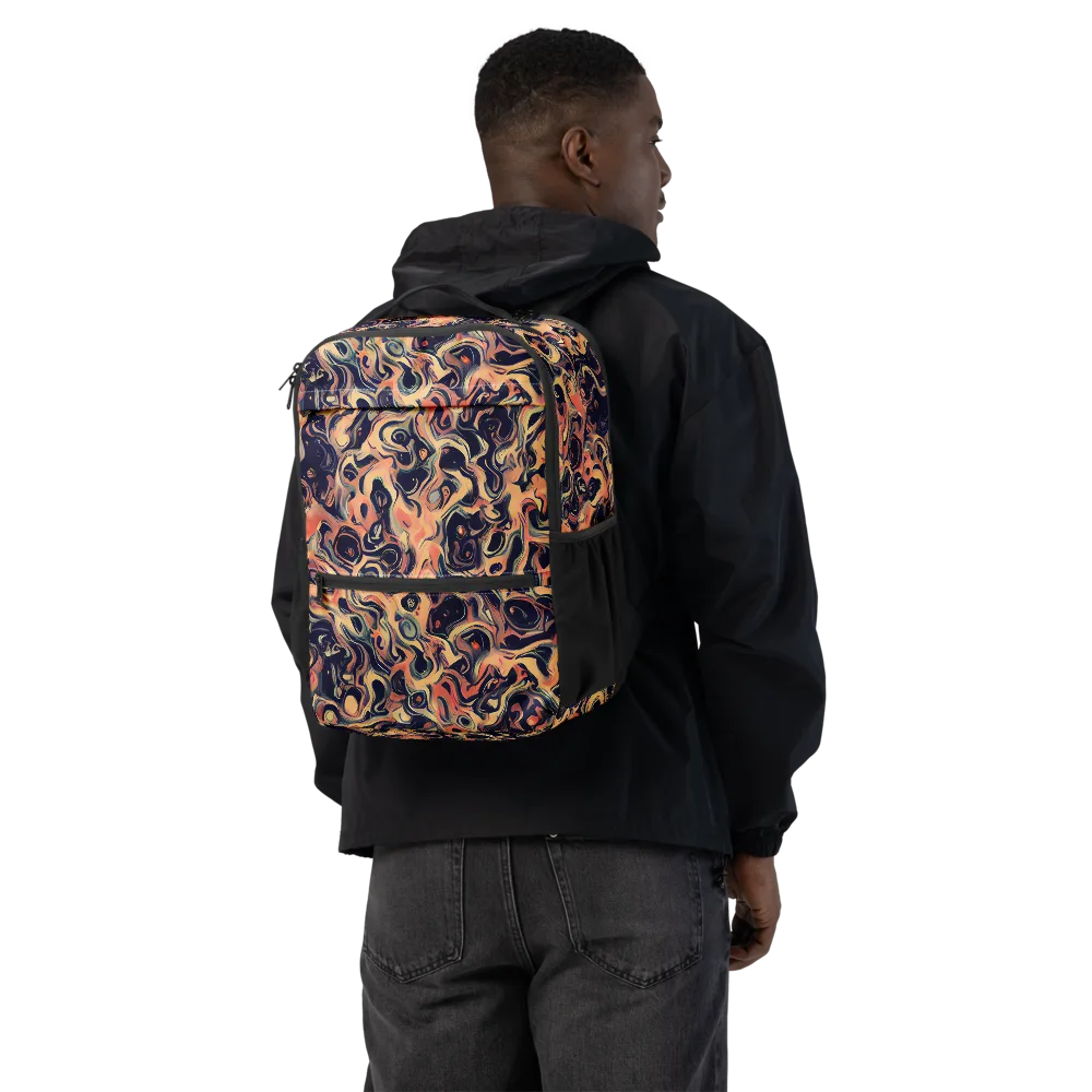Navy Inferno on Utility Backpack — Back