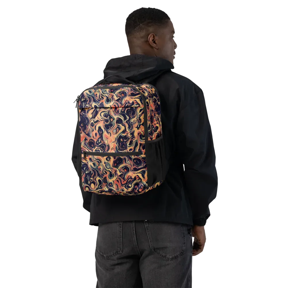 Navy Inferno on Utility Backpack — Back