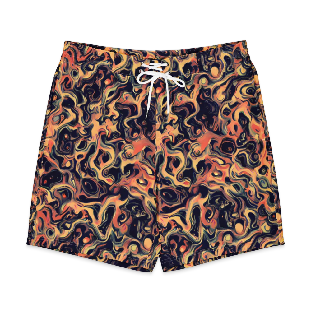 Navy Inferno on Men's Board Shorts — Front