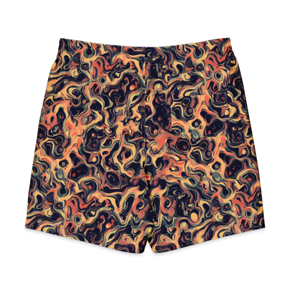 Navy Inferno on Men's Board Shorts — Back