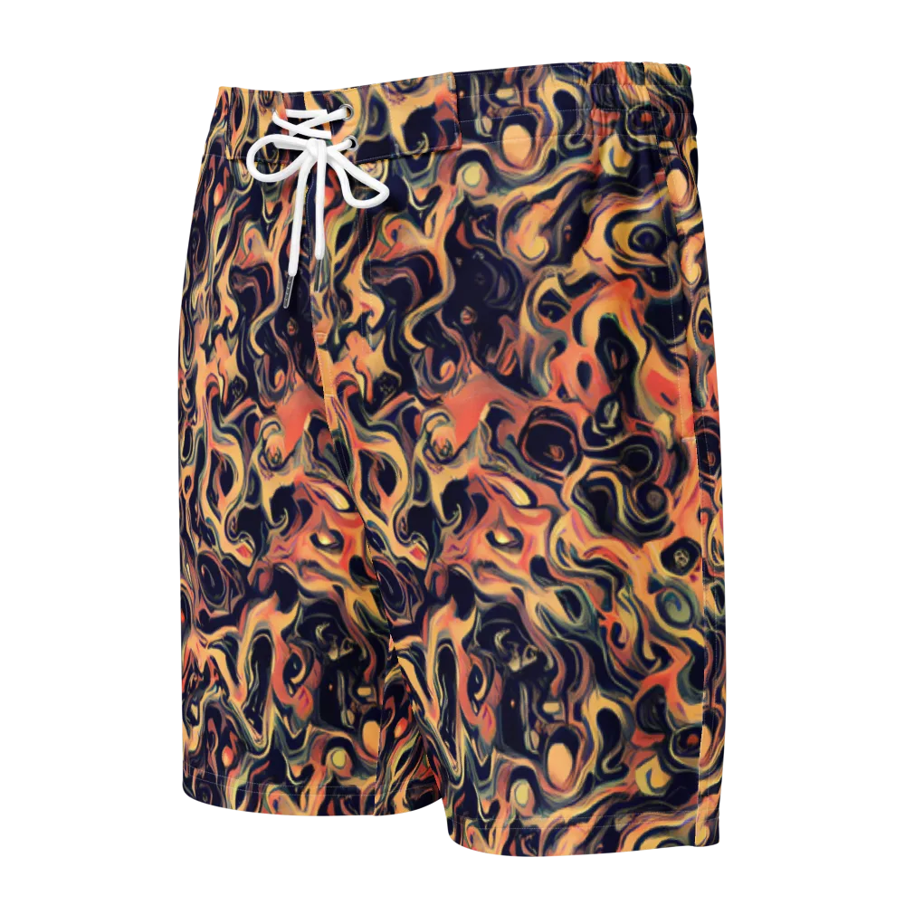 Navy Inferno on Men's Board Shorts — Front