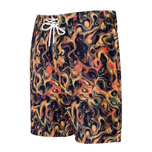 Navy Inferno on a Men's Board Shorts
