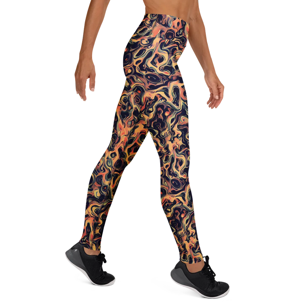 Navy Inferno on Yoga Leggings — Right