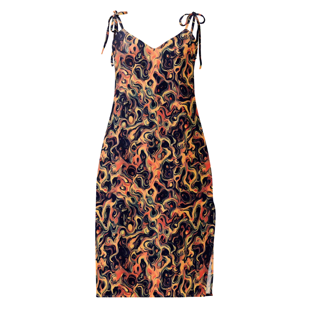Navy Inferno on Slip Dress — Front