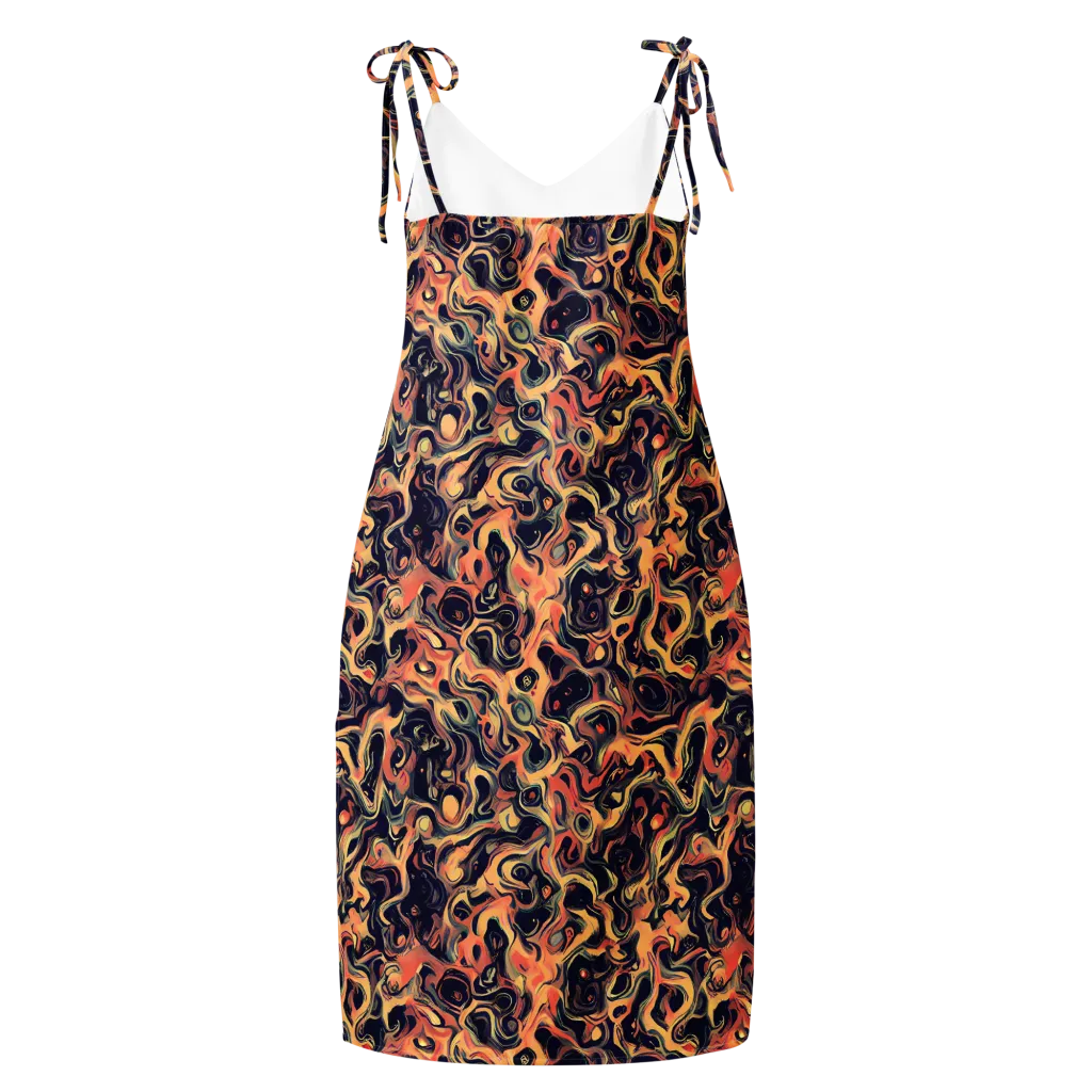 Navy Inferno on Slip Dress — Back