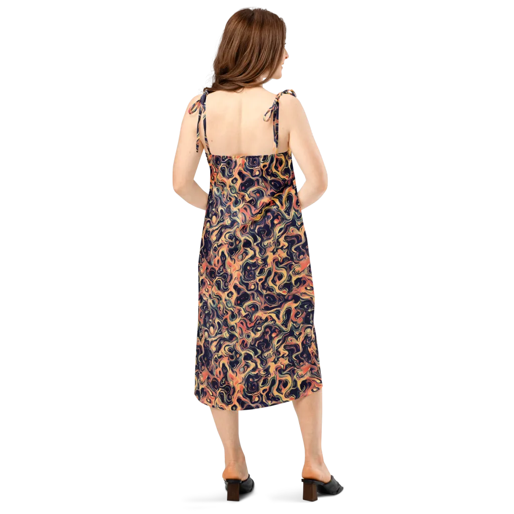 Navy Inferno on Slip Dress — Back