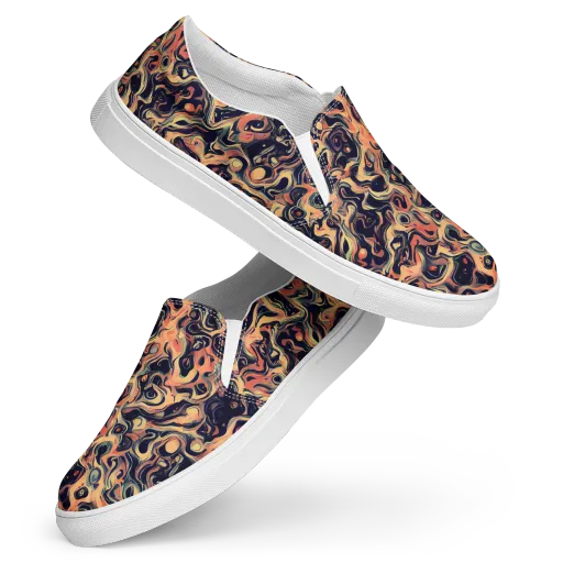 Navy Inferno on a Women's Slip-On Canvas Shoes