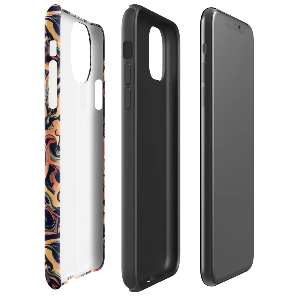 Navy Inferno on Tough Case for iPhone® — Right