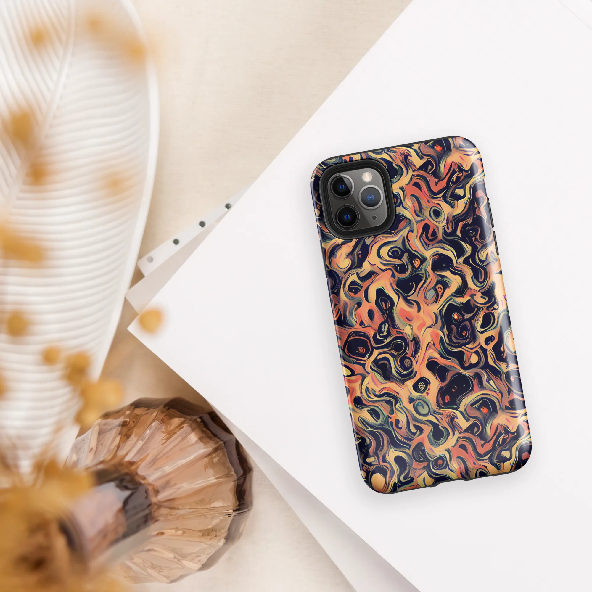 Navy Inferno on Tough Case for iPhone® — Front