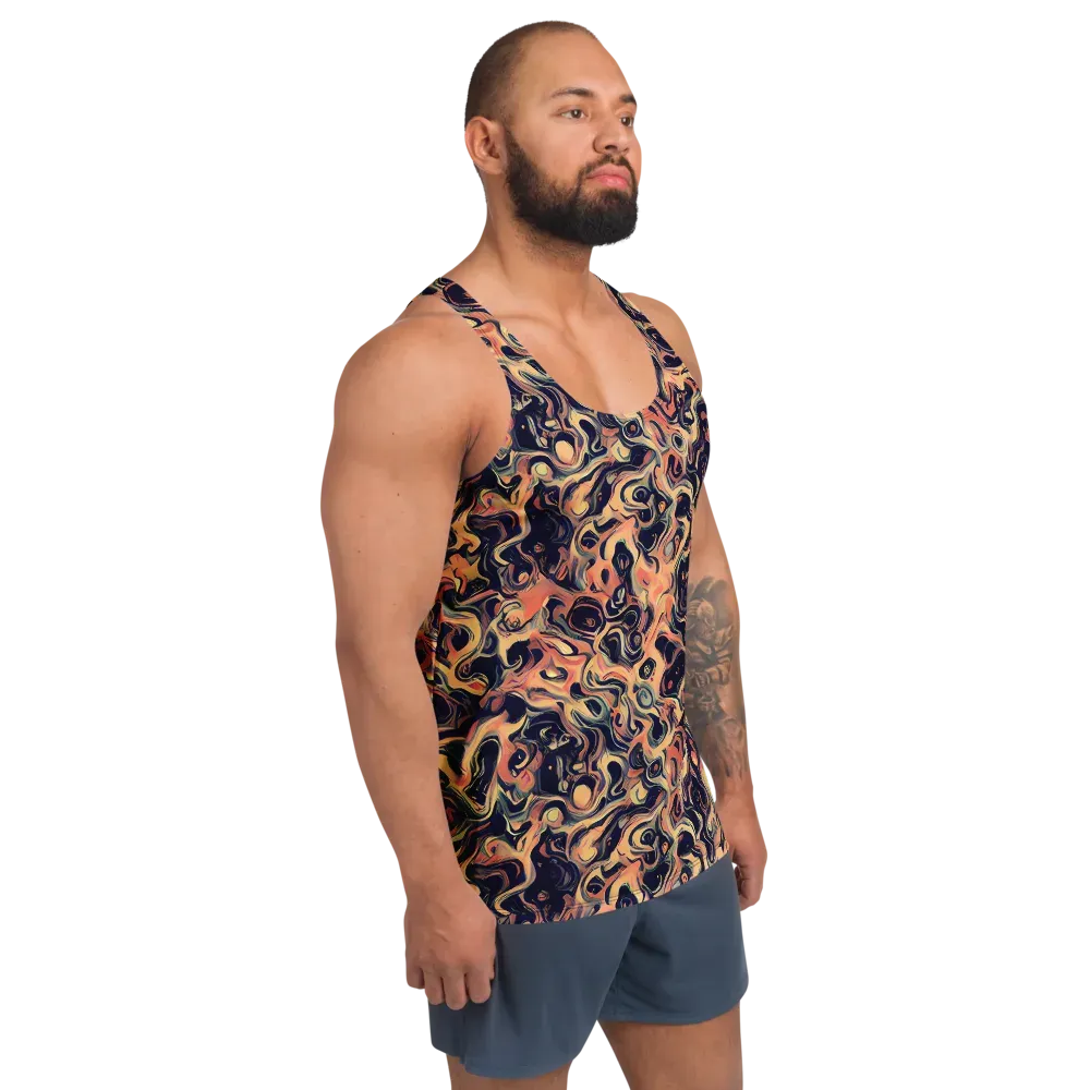 Navy Inferno on Men's Tank Top — Right Front
