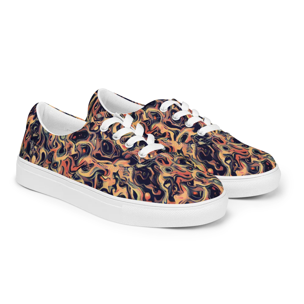 Navy Inferno on Men's Lace-Up Canvas Shoes — Right Front