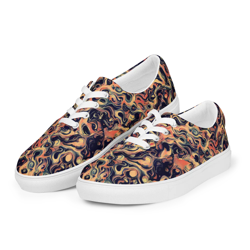 Navy Inferno on Men's Lace-Up Canvas Shoes — Left Front
