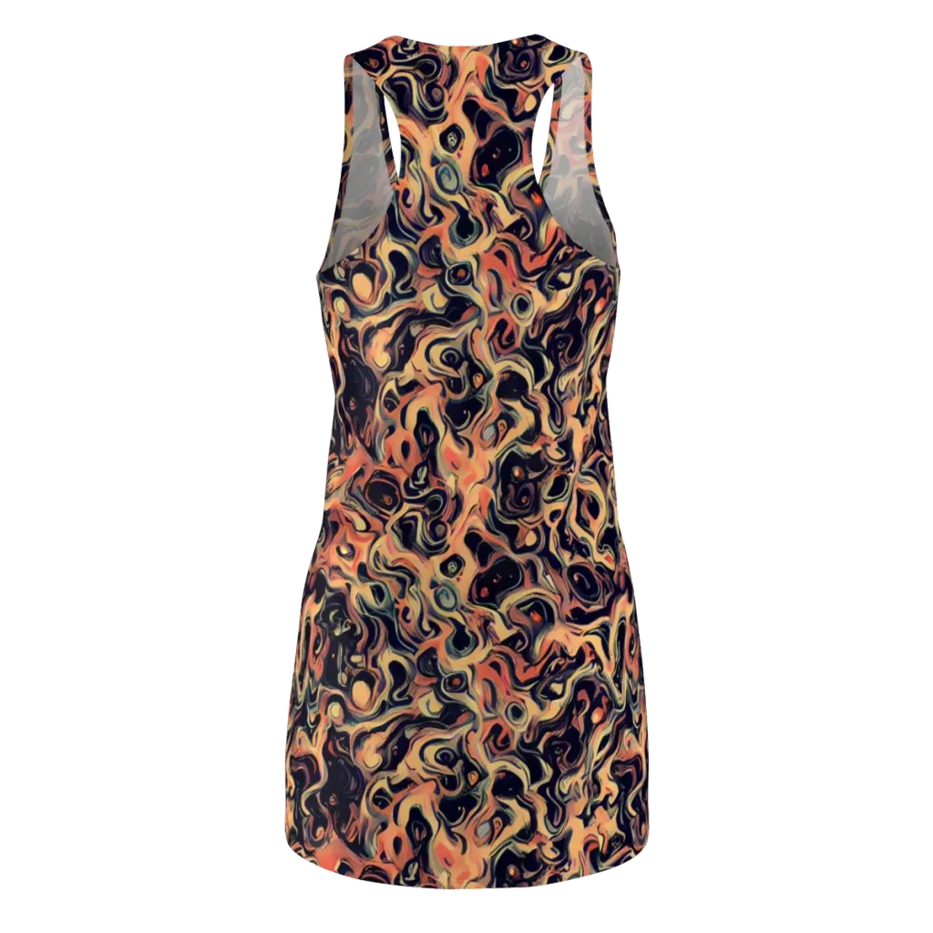 Navy Inferno on Racerback Dress — Back