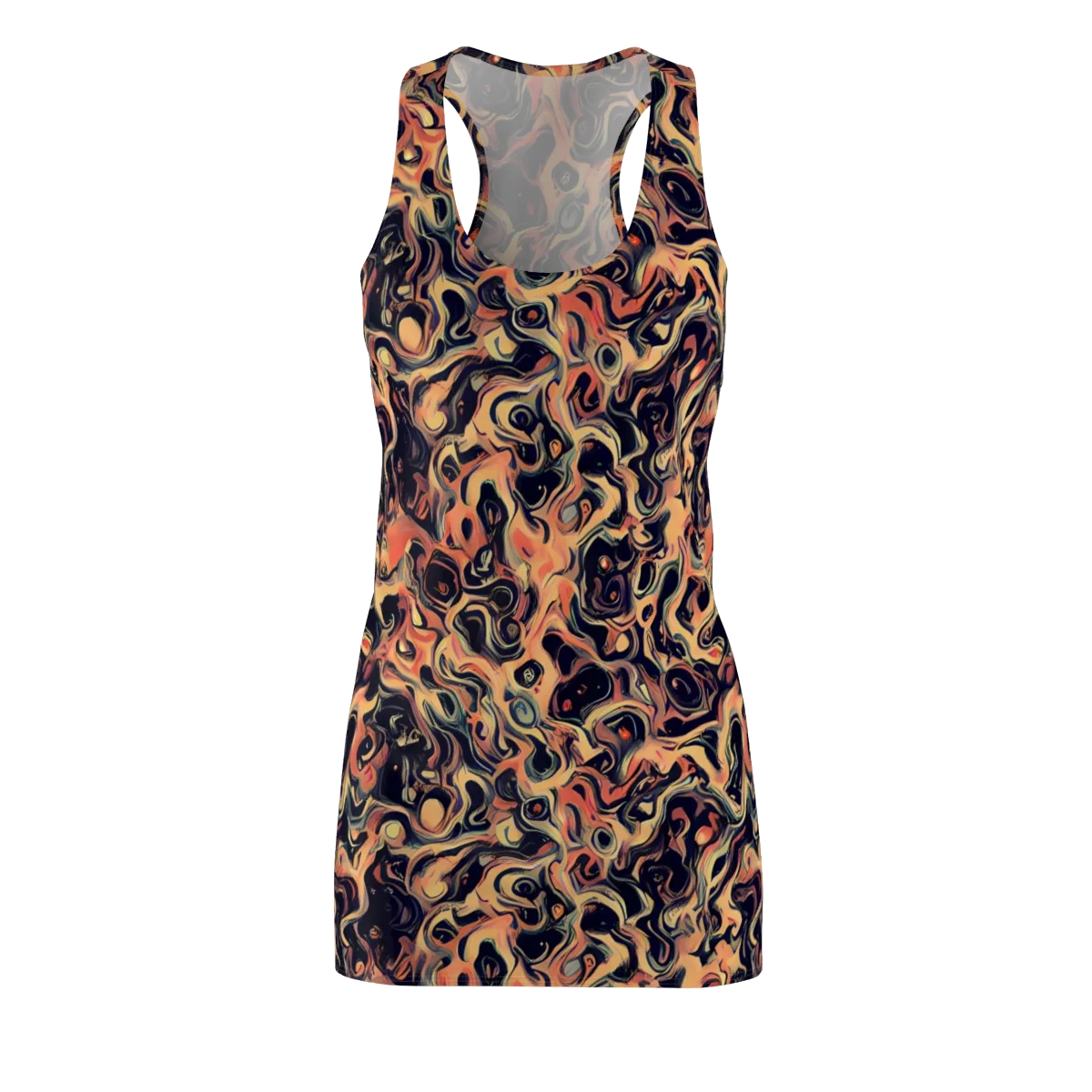 Navy Inferno on Racerback Dress — Front