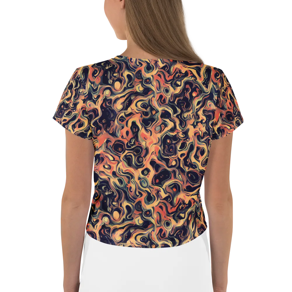 Navy Inferno on Crop Tee — Back
