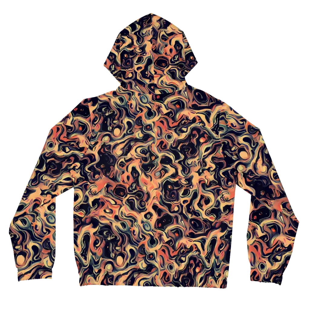 Navy Inferno on Women's Full-Zip Hoodie — Back