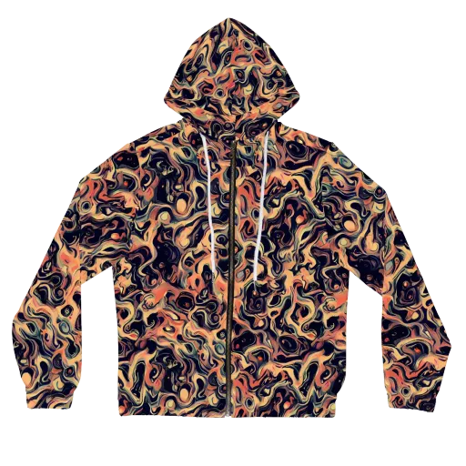 Navy Inferno on a Women's Full-Zip Hoodie
