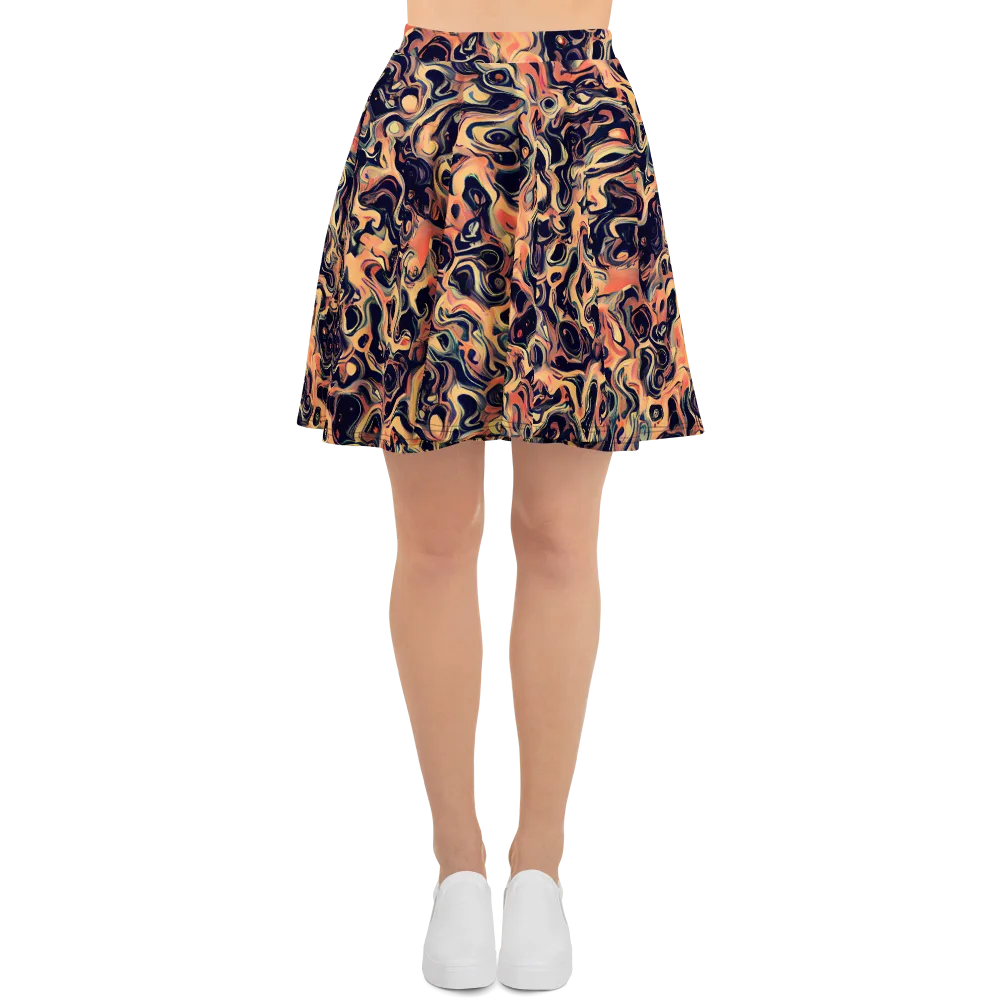 Navy Inferno on Skater Skirt — Front