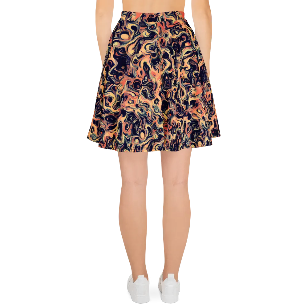 Navy Inferno on Skater Skirt — Back