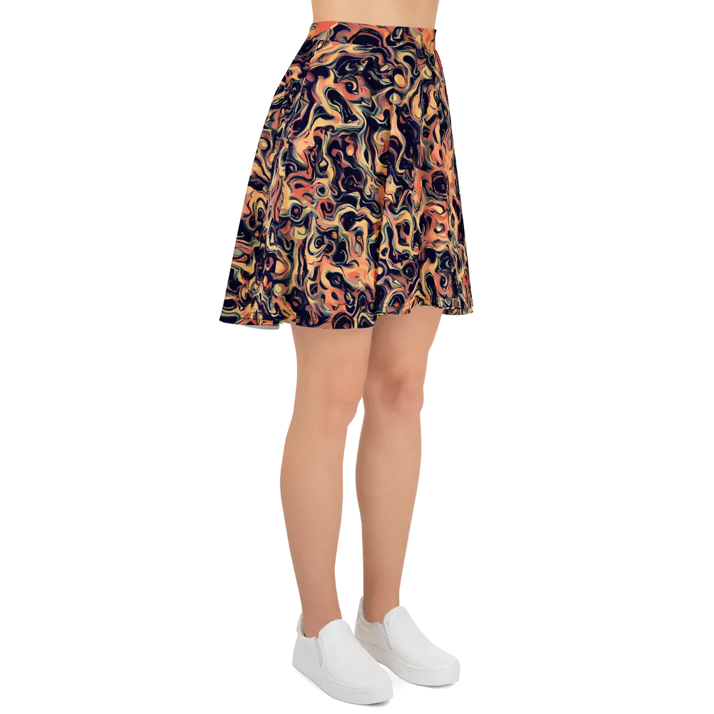 Navy Inferno on Skater Skirt — Right