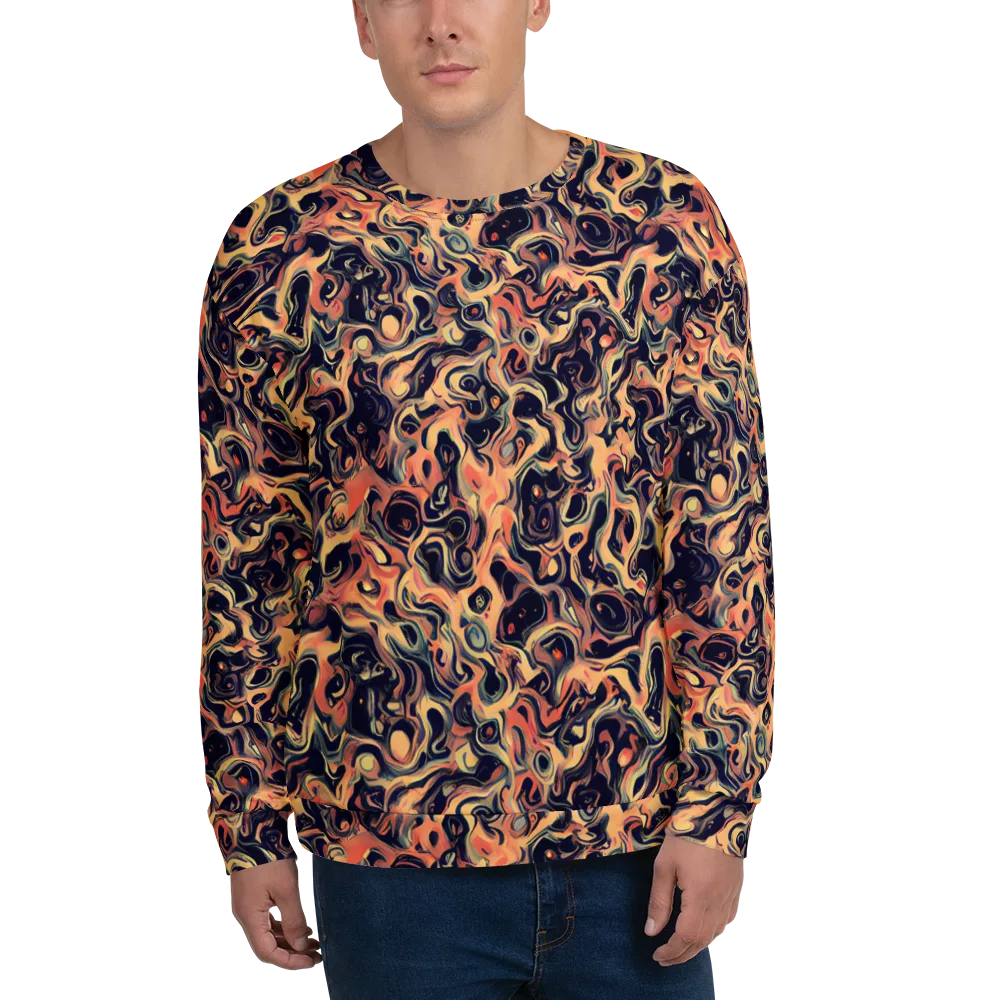 Navy Inferno on Sweatshirt — Front