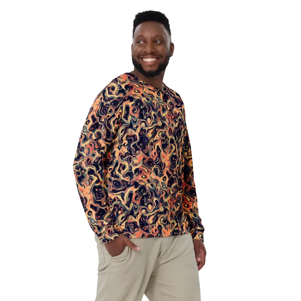 Navy Inferno on Sweatshirt — Front