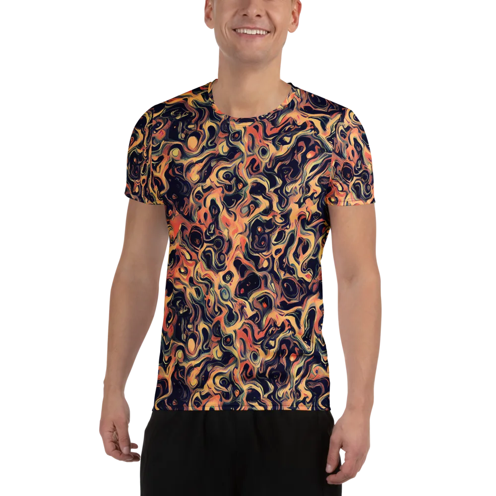 Navy Inferno on Men's Athletic T-Shirt — Front