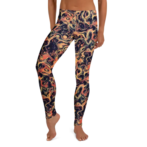 Navy Inferno on a Leggings