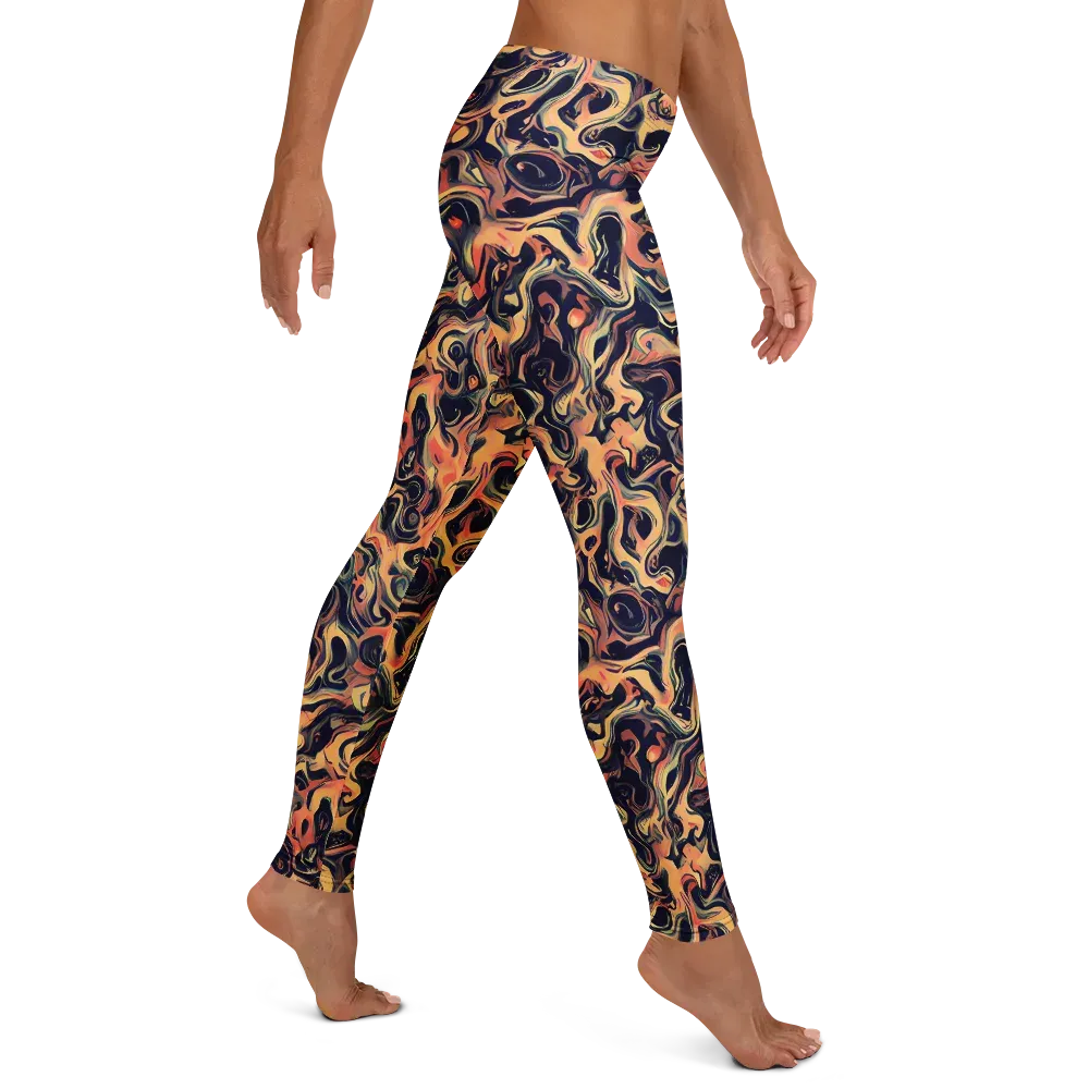 Navy Inferno on Leggings — Right