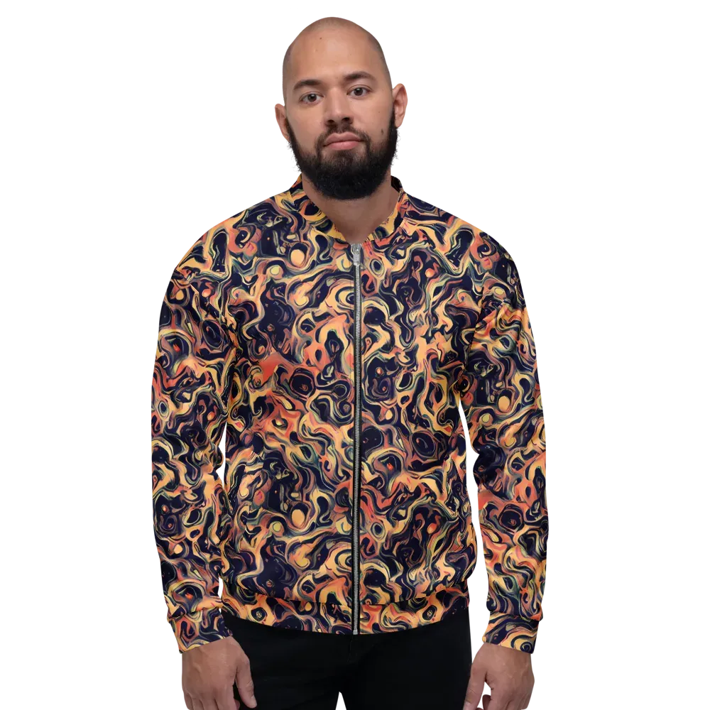 Navy Inferno on Bomber Jacket — Front