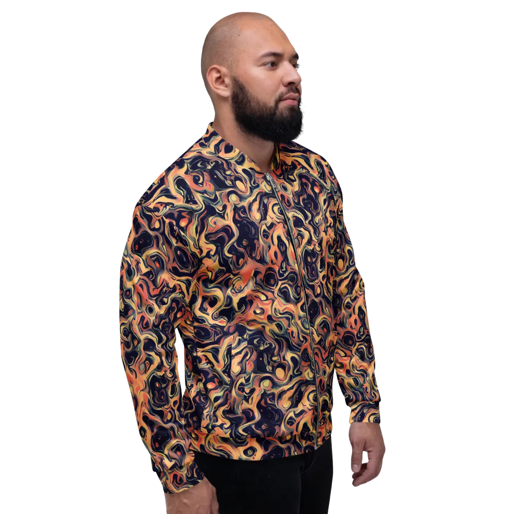 Navy Inferno on Bomber Jacket — Right