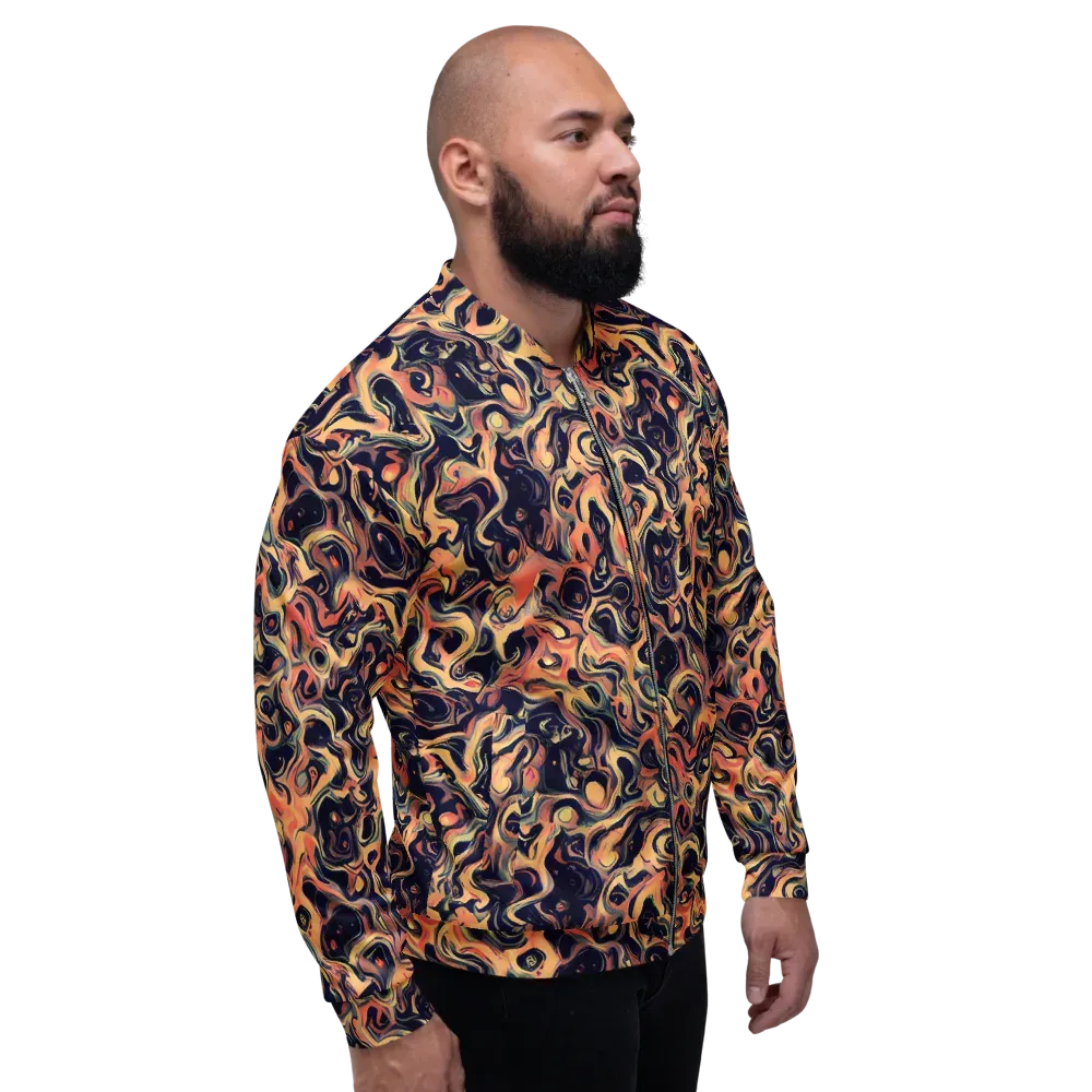 Navy Inferno on Bomber Jacket — Right