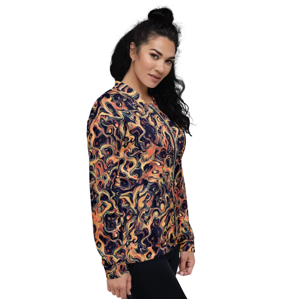 Navy Inferno on Bomber Jacket — Right