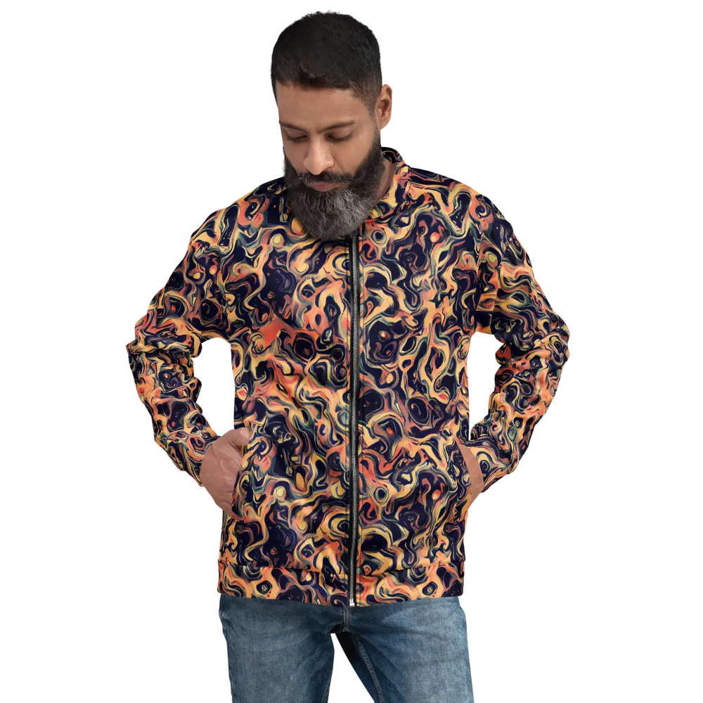 Navy Inferno on Bomber Jacket — Front