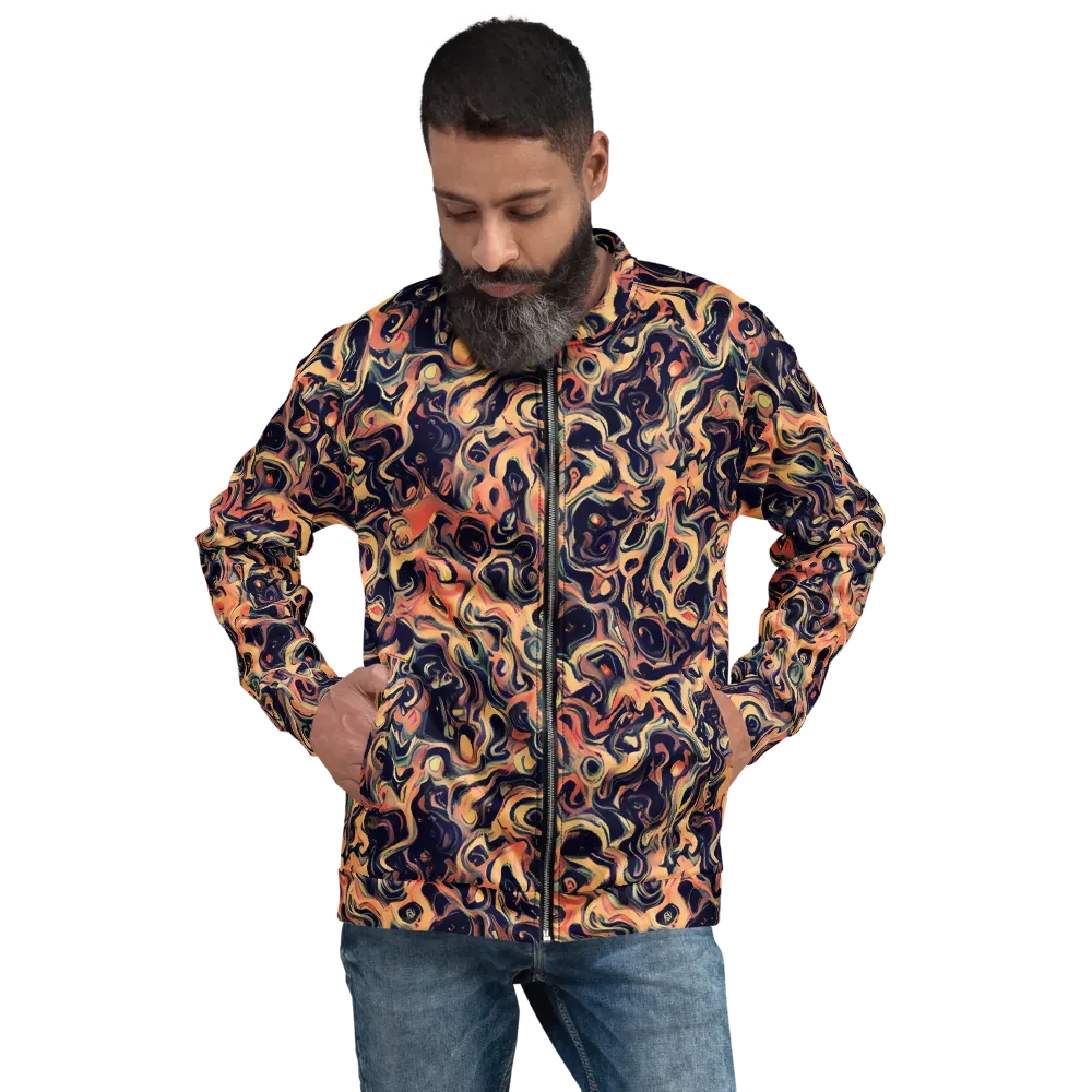 Navy Inferno on Bomber Jacket — Front