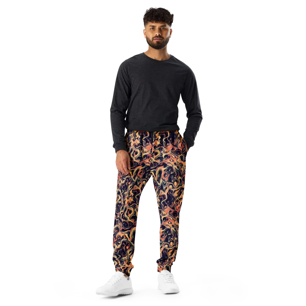 Navy Inferno on Men's Joggers — Front