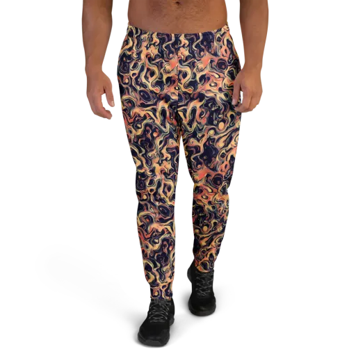 Navy Inferno on a Men's Joggers