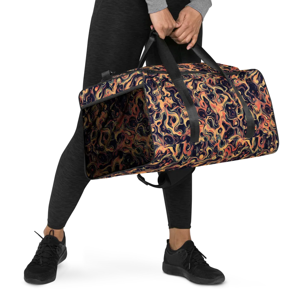 Navy Inferno on Duffle Bag — Right Front
