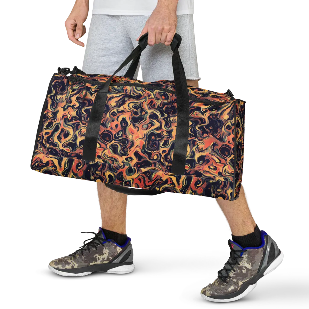 Navy Inferno on Duffle Bag — Front