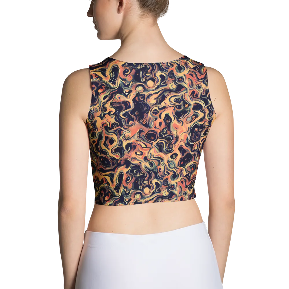 Navy Inferno on Crop Top — Back