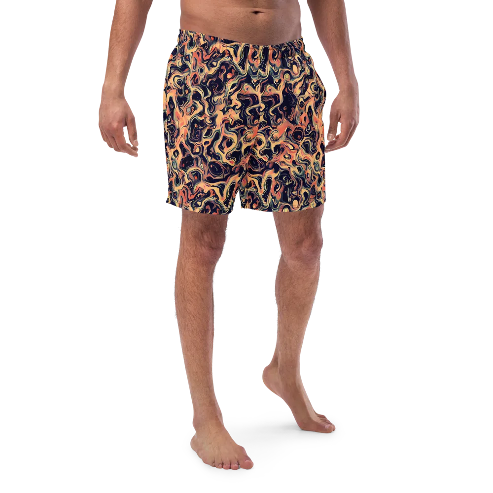 Navy Inferno on Swim Trunks — Front