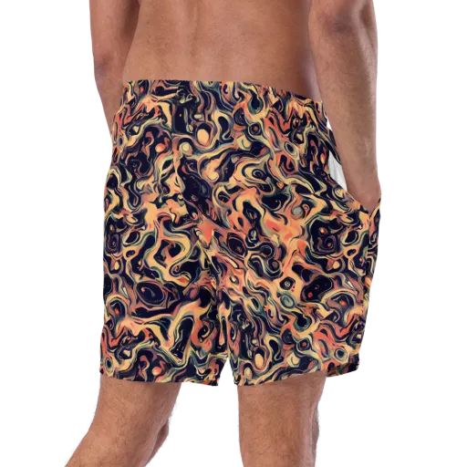 Navy Inferno on a Swim Trunks
