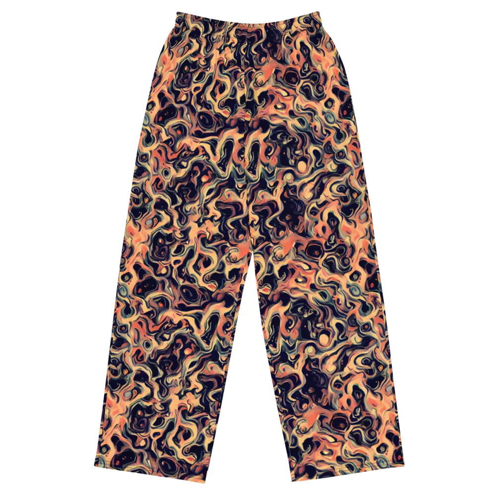 Navy Inferno on Wide-Leg Pants — Front
