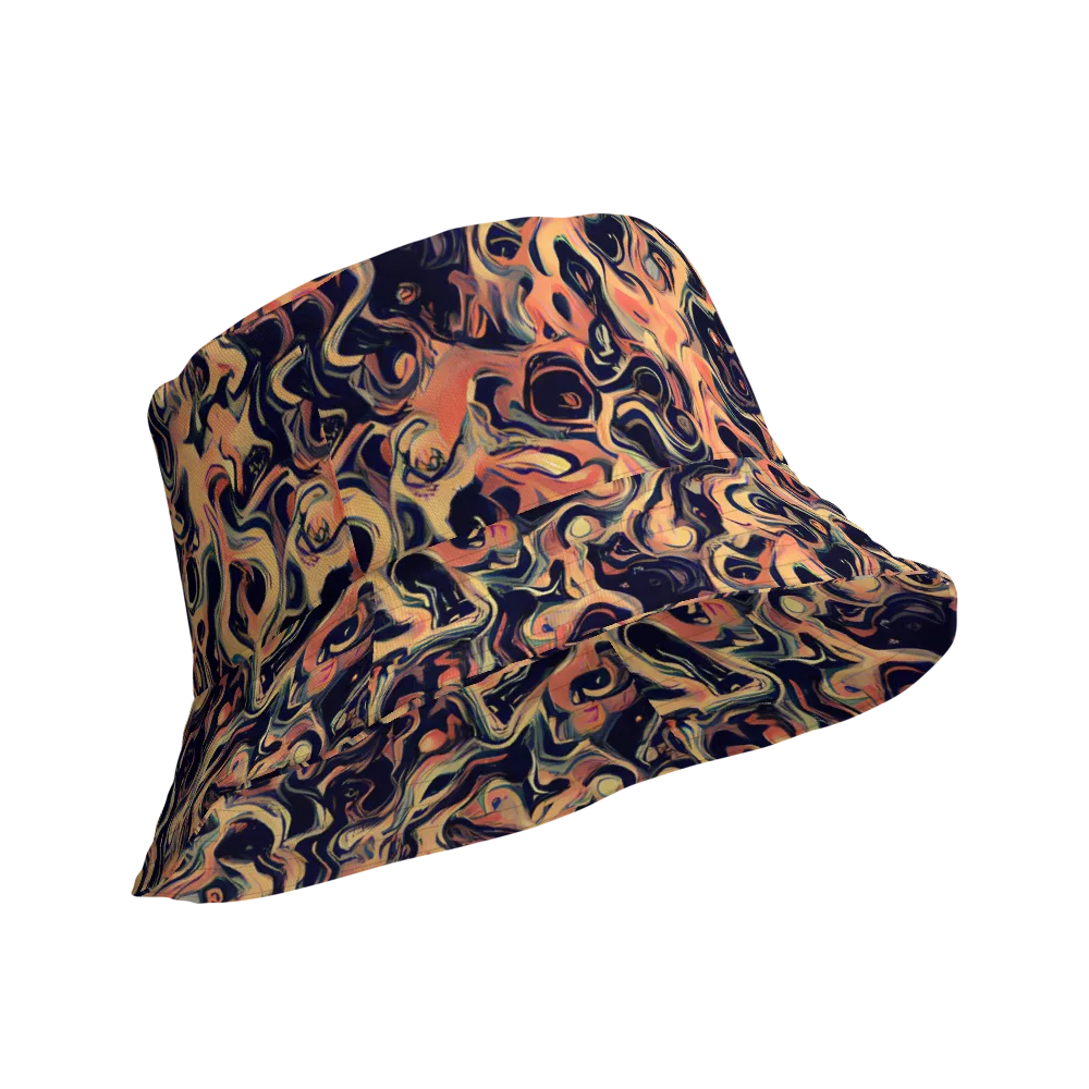 Navy Inferno on Reversible Bucket Hat — Product details Outside