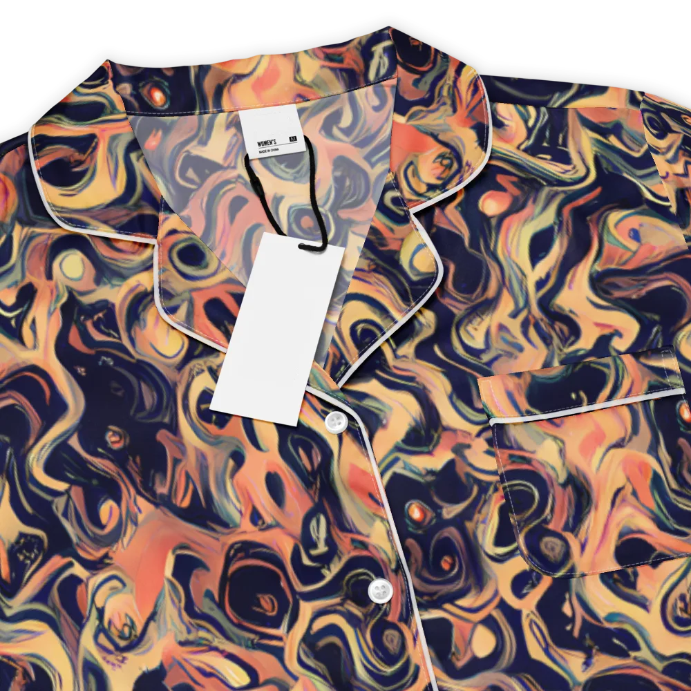 Navy Inferno on Women's Short Sleeve Pajama Top — Product details