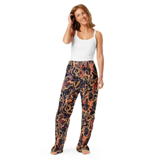 Navy Inferno on a Women's Pajama Pants