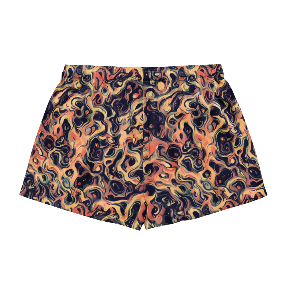 Navy Inferno on Women's Pajama Shorts — Back